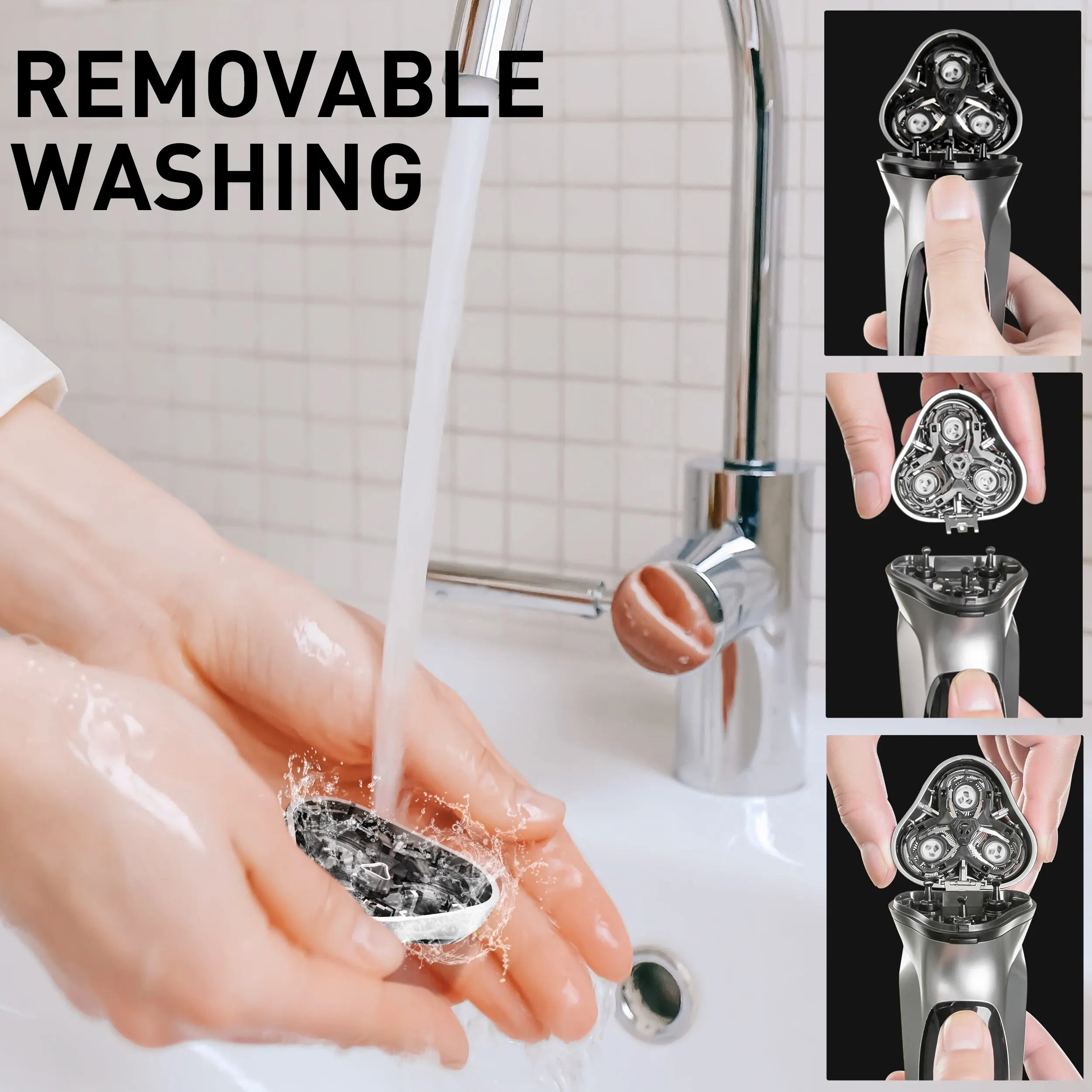 Blackstone Rotary Electric Shaver for Men, 3D Floating Blade, Washable, Type-C, USB Rechargeable, Shaving Machine