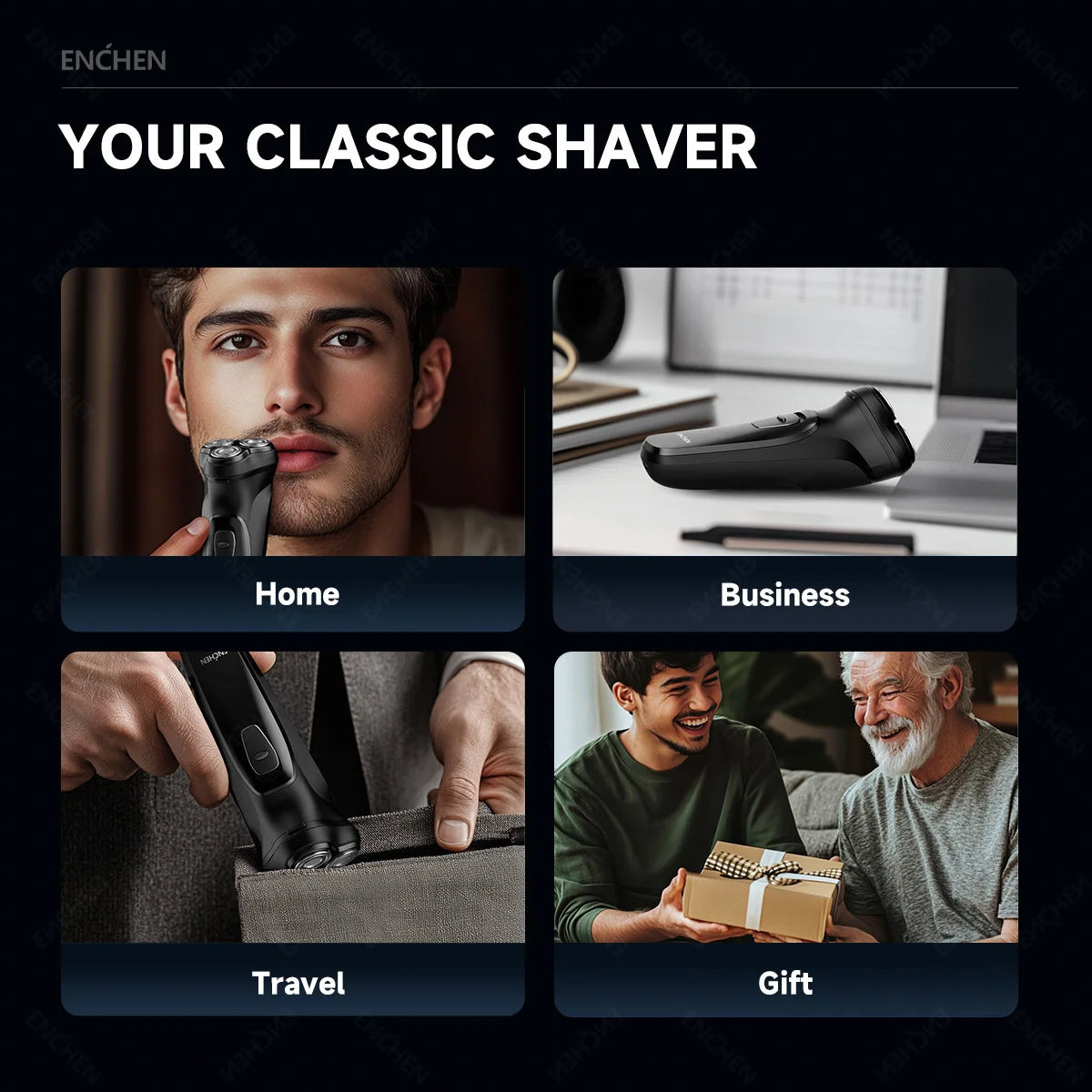 Blackstone Rotary Electric Shaver for Men, 3D Floating Blade, Washable, Type-C, USB Rechargeable, Shaving Machine